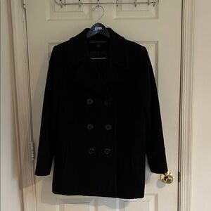 Women's wool Classic Black Peacoat